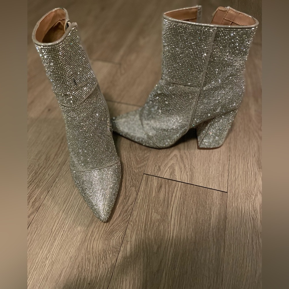 Steven Madden Noticed R Sparkle Ankle Booties